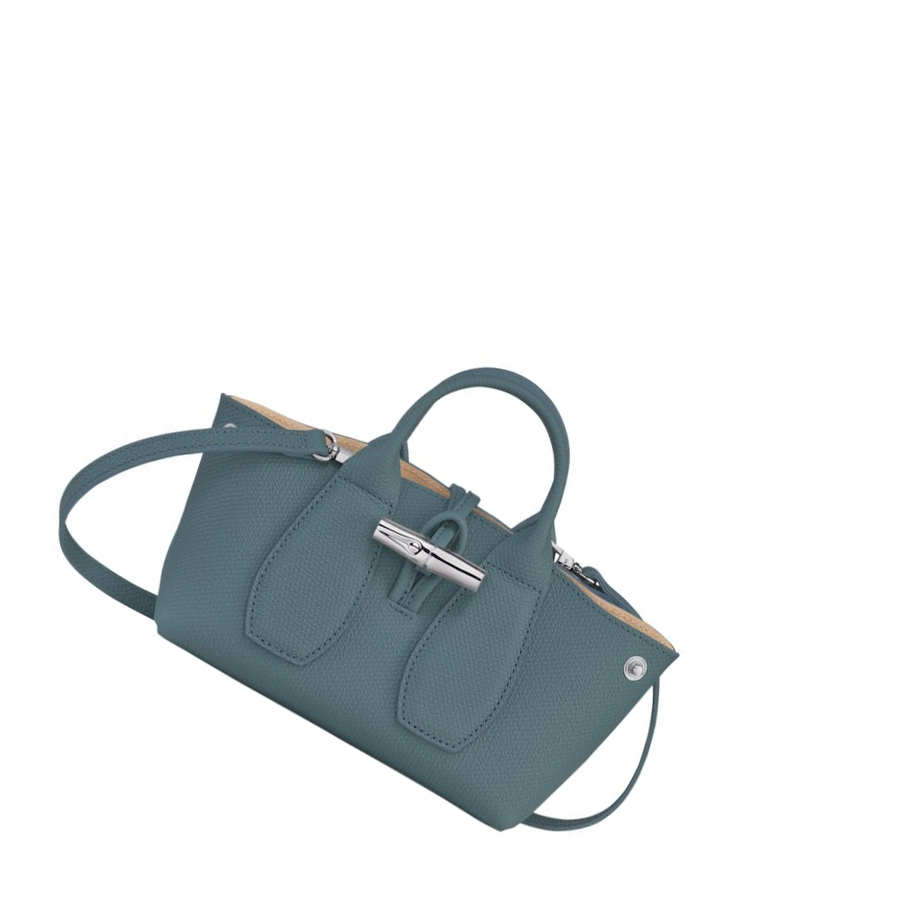 Bolsas De Mano Longchamp Roseau XS Mujer Azules | ES-TPXI903