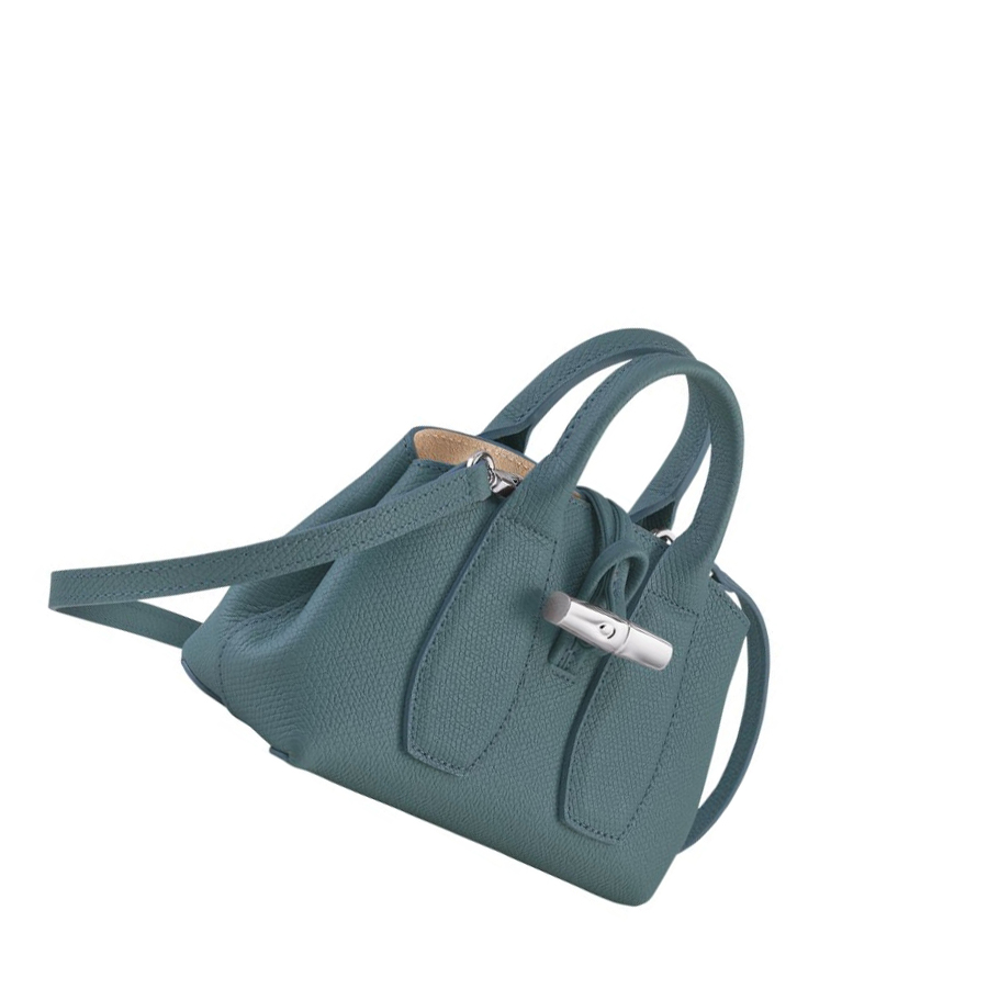 Bolsas De Mano Longchamp Roseau XS Mujer Azules | ES-TPXI903