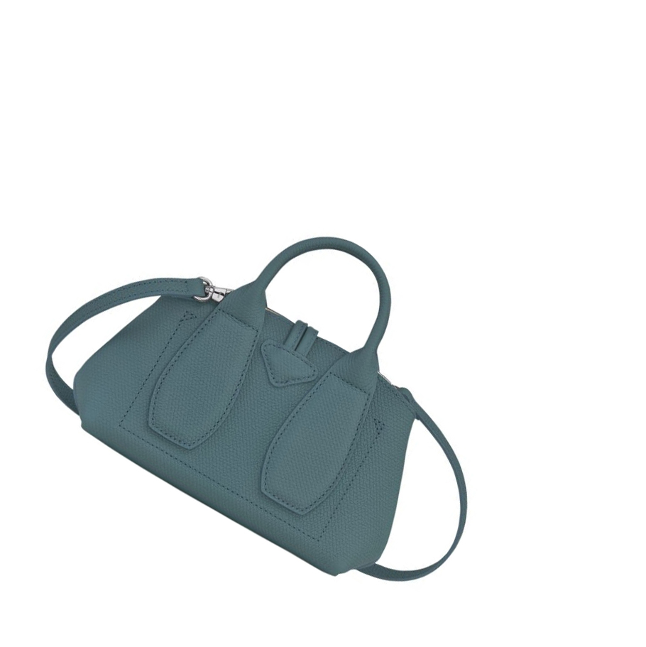 Bolsas De Mano Longchamp Roseau XS Mujer Azules | ES-TPXI903