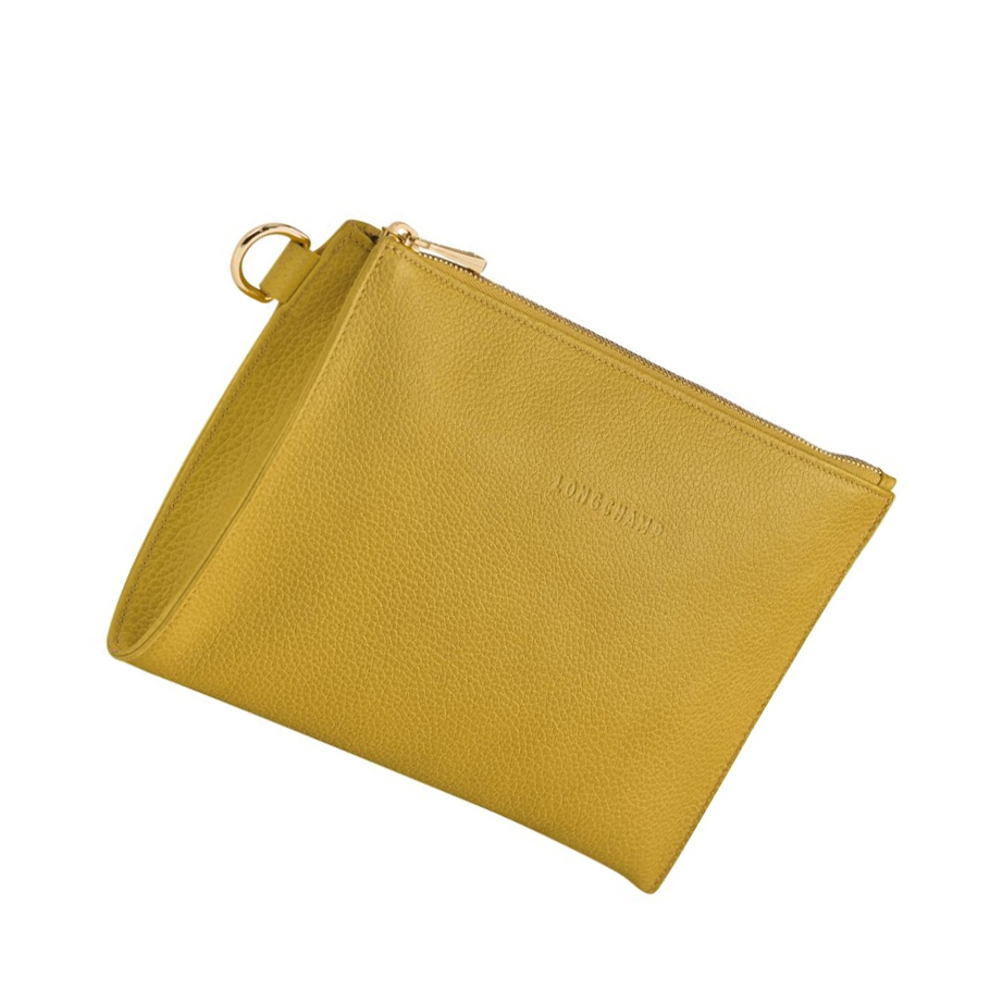 Bolso Pequeño Longchamp Le Foulonné Mujer Amarillo | ES-DPWQ234