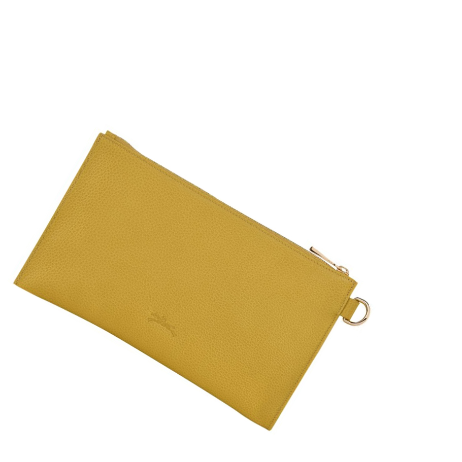 Bolso Pequeño Longchamp Le Foulonné Mujer Amarillo | ES-DPWQ234