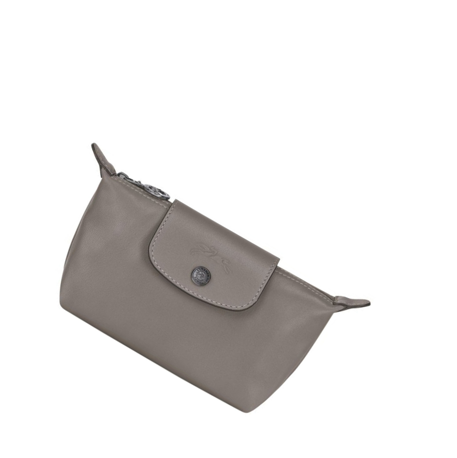 Bolso Pequeño Longchamp Le Pliage Cuir Mujer Gris | ES-OBJQ283