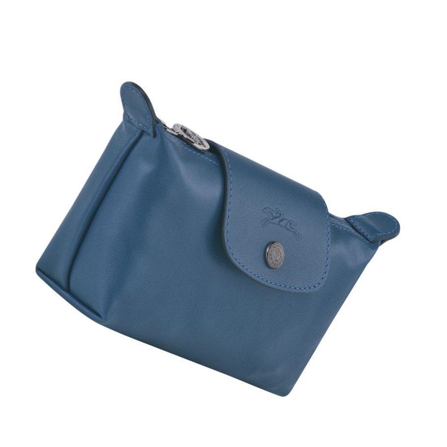 Bolso Pequeño Longchamp Le Pliage Cuir Mujer Azules | ES-QVHR107