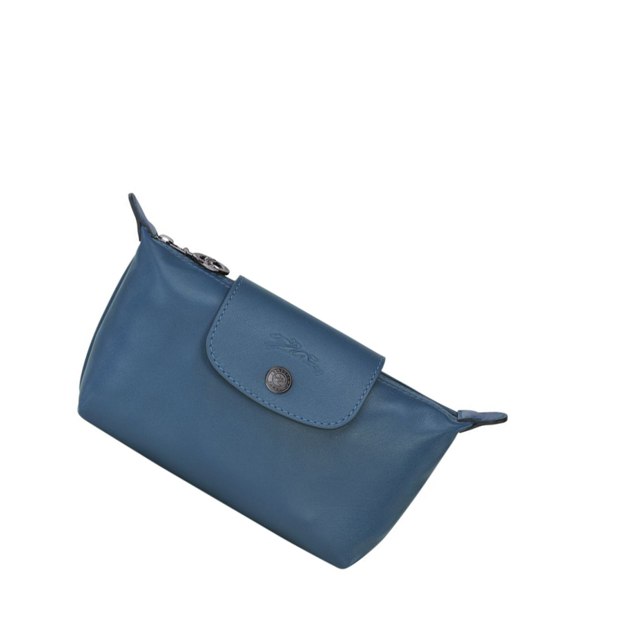 Bolso Pequeño Longchamp Le Pliage Cuir Mujer Azules | ES-QVHR107