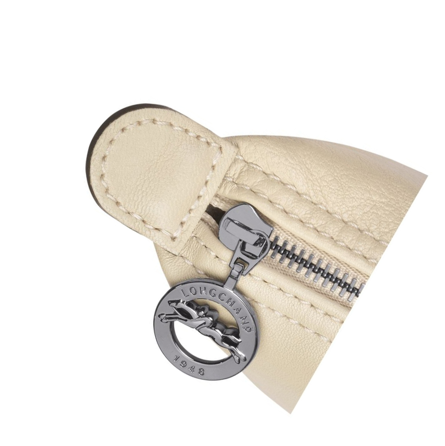 Bolso Pequeño Longchamp Le Pliage Cuir Mujer Beige | ES-RETA420