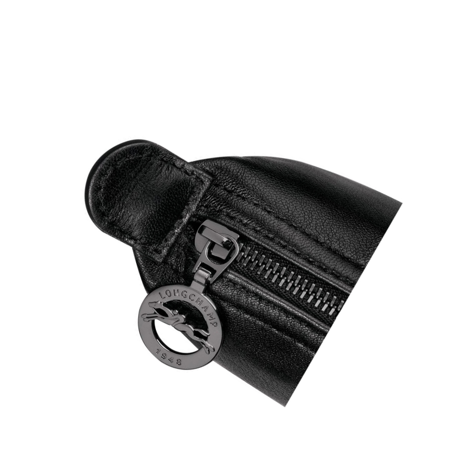 Bolso Pequeño Longchamp Le Pliage Cuir Mujer Negras | ES-TDZQ251