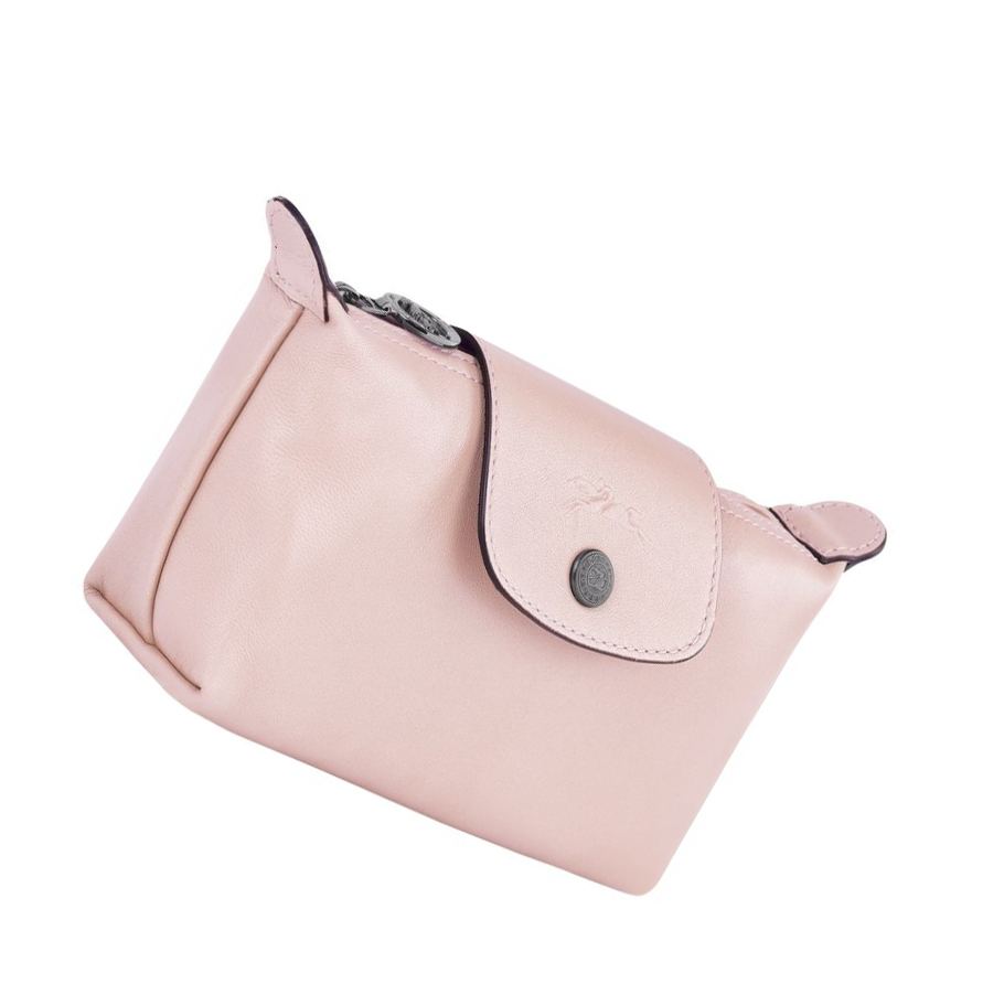 Bolso Pequeño Longchamp Le Pliage Cuir Mujer Rosas | ES-VBID451