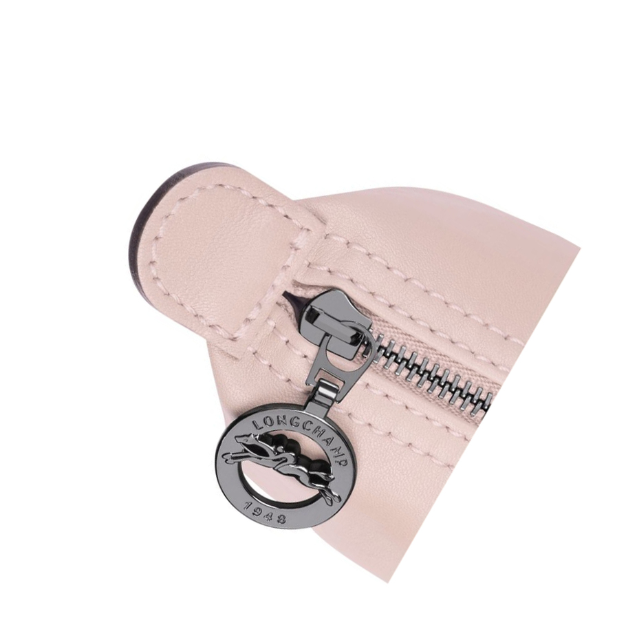 Bolso Pequeño Longchamp Le Pliage Cuir Mujer Rosas | ES-VBID451