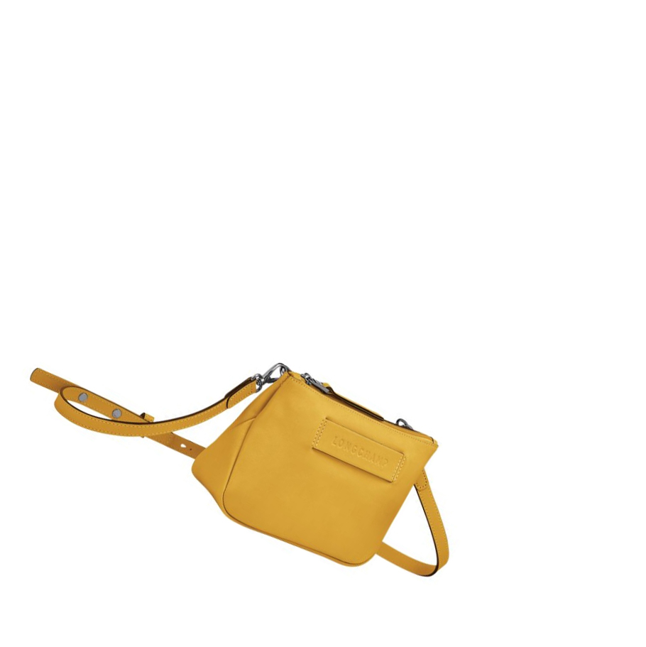 Bolsos Cruzados Longchamp 3D Mujer Amarillo | ES-FUQC972