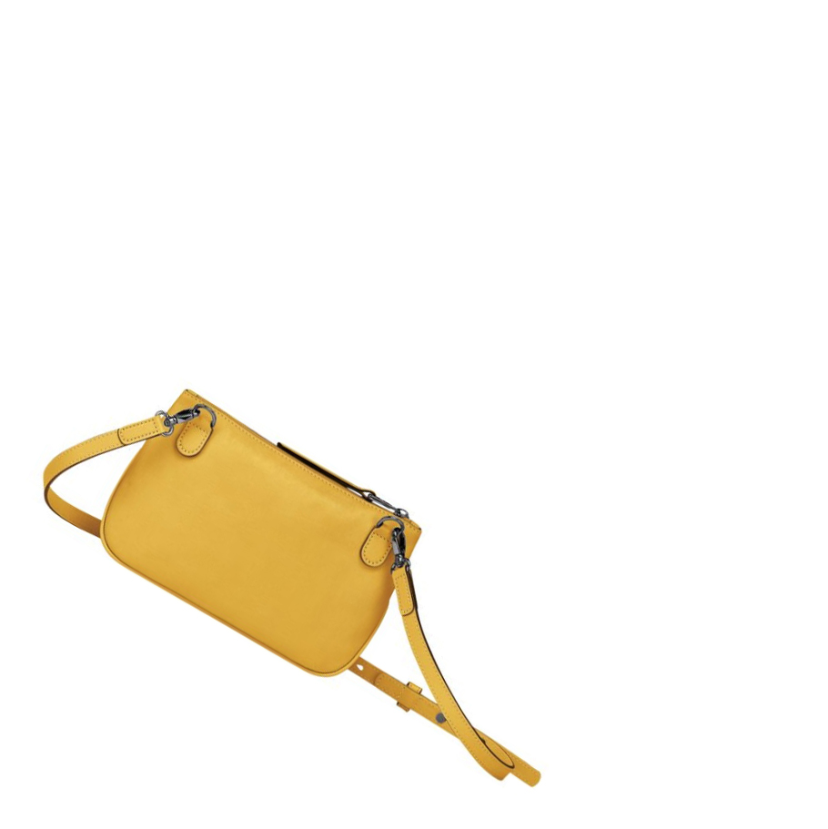 Bolsos Cruzados Longchamp 3D Mujer Amarillo | ES-FUQC972