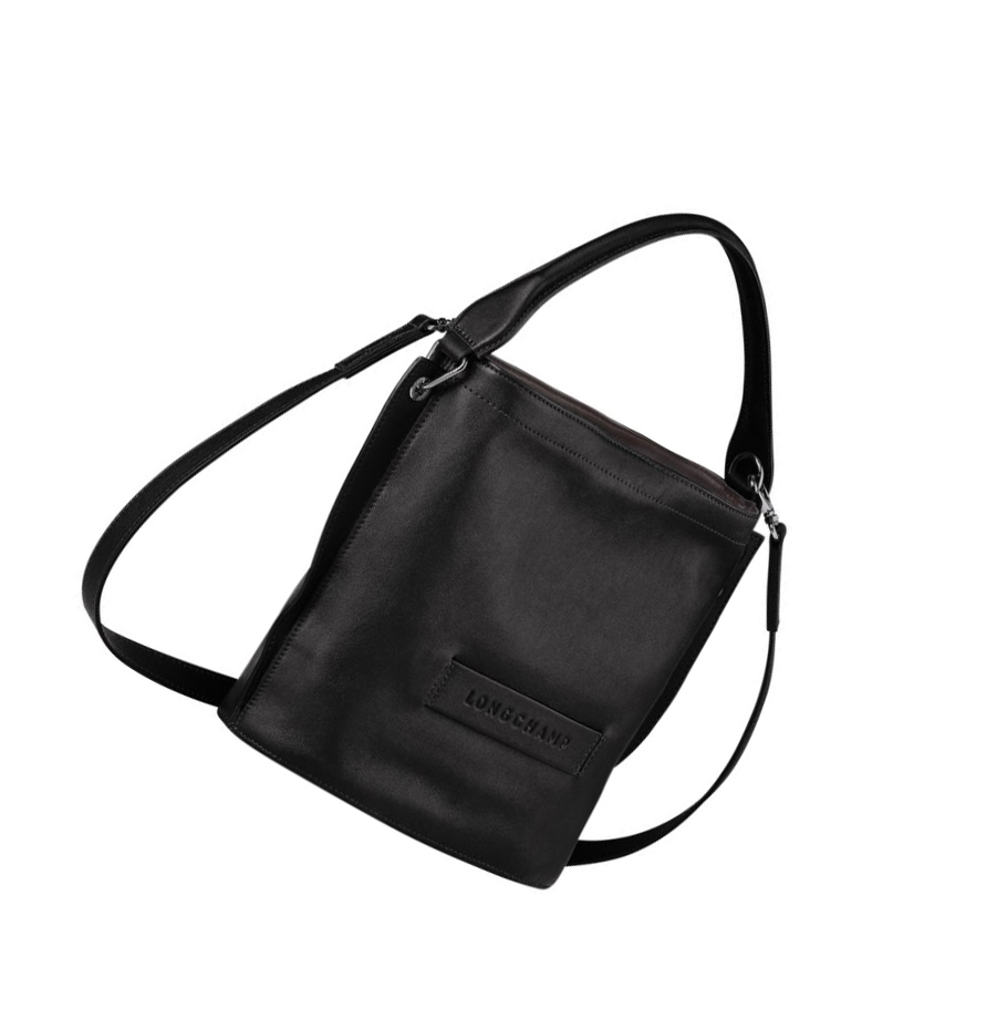 Bolsos Cruzados Longchamp 3D Mujer Negras | ES-ZAES479