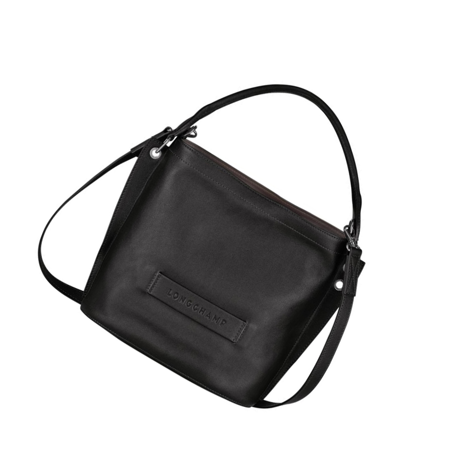 Bolsos Cruzados Longchamp 3D Mujer Negras | ES-ZAES479