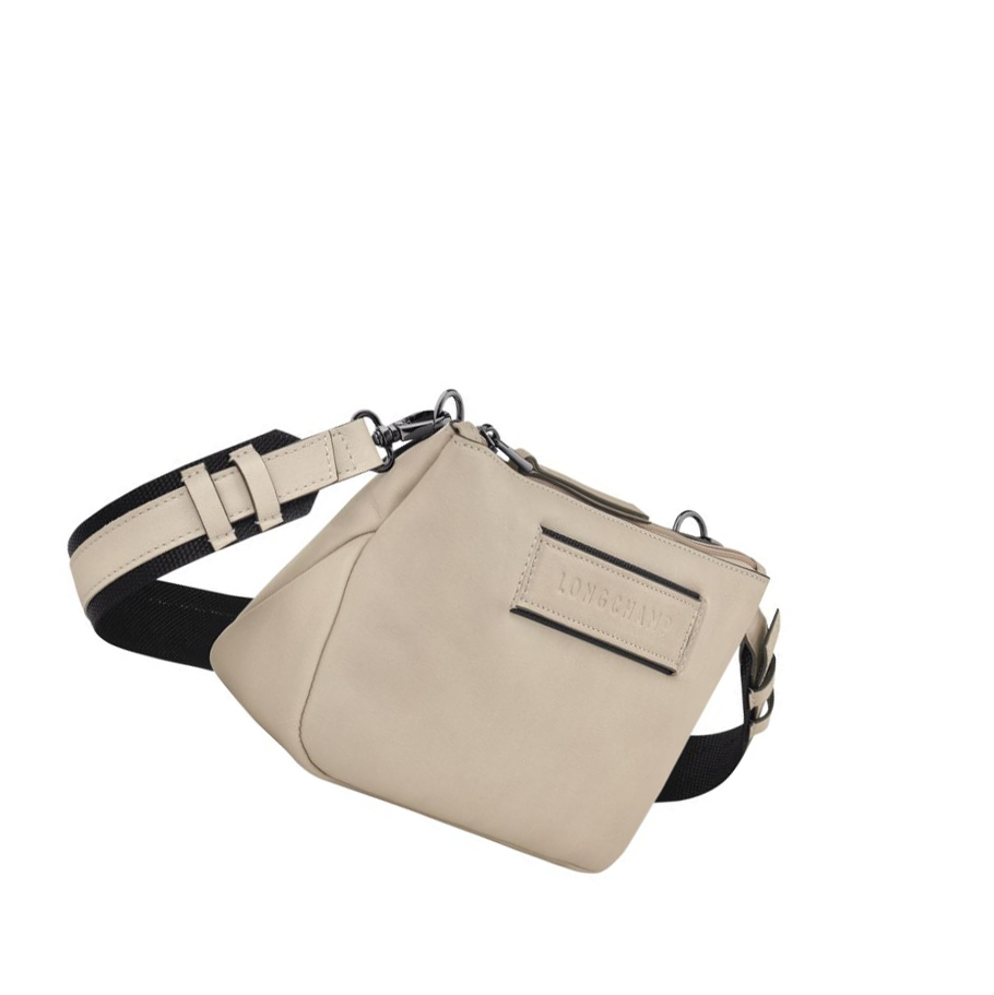 Bolsos Cruzados Longchamp 3D Sangle Mujer Beige | ES-LUTE489