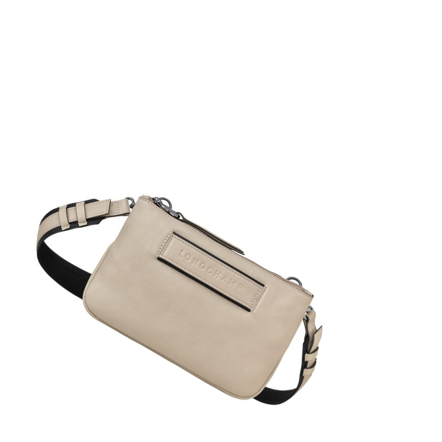Bolsos Cruzados Longchamp 3D Sangle Mujer Beige | ES-LUTE489