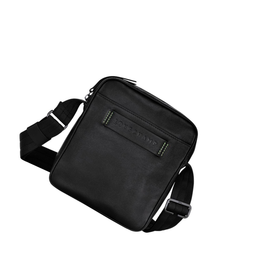 Bolsos Cruzados Longchamp 3D Ultra Black S Hombre Negras | ES-ECAI659