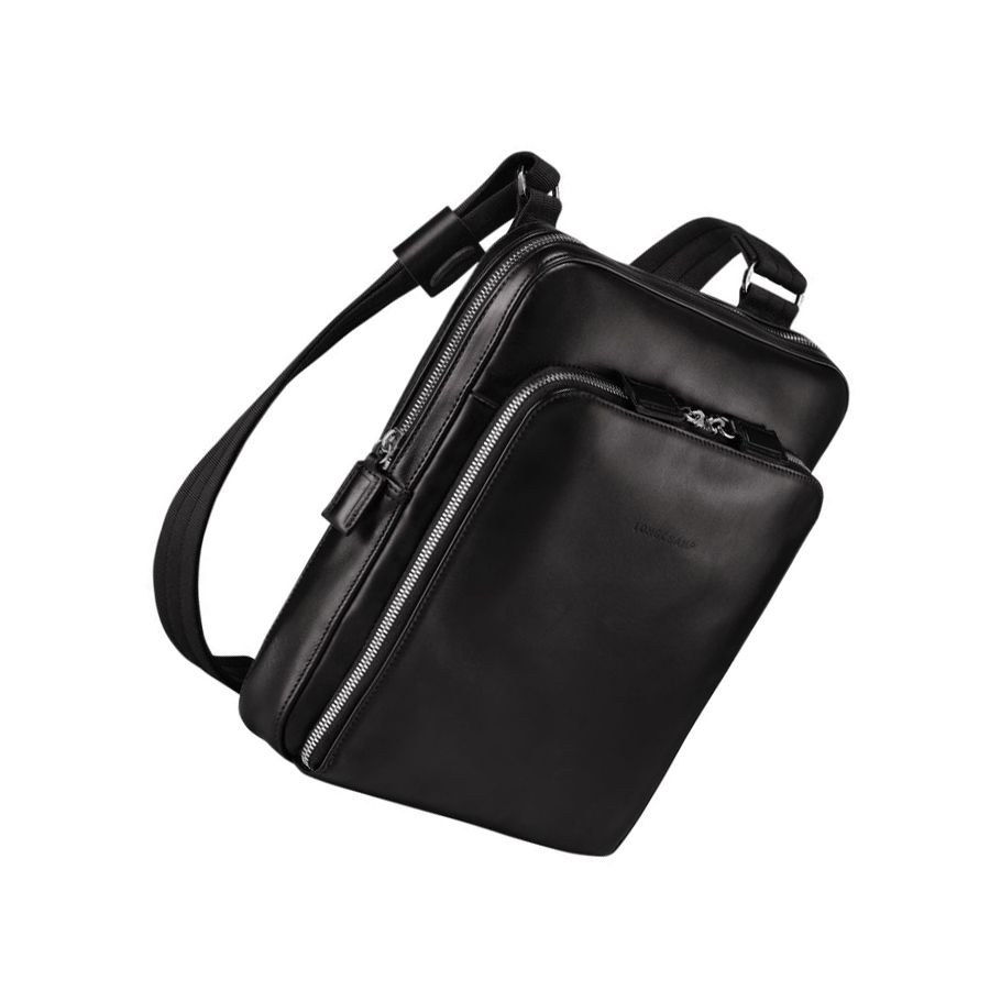 Bolsos Cruzados Longchamp Baxi L Hombre Negras | ES-MIBA295