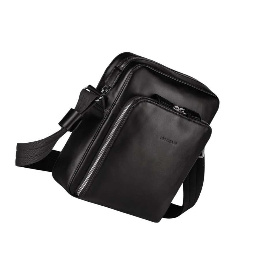 Bolsos Cruzados Longchamp Baxi M Hombre Negras | ES-UEML742