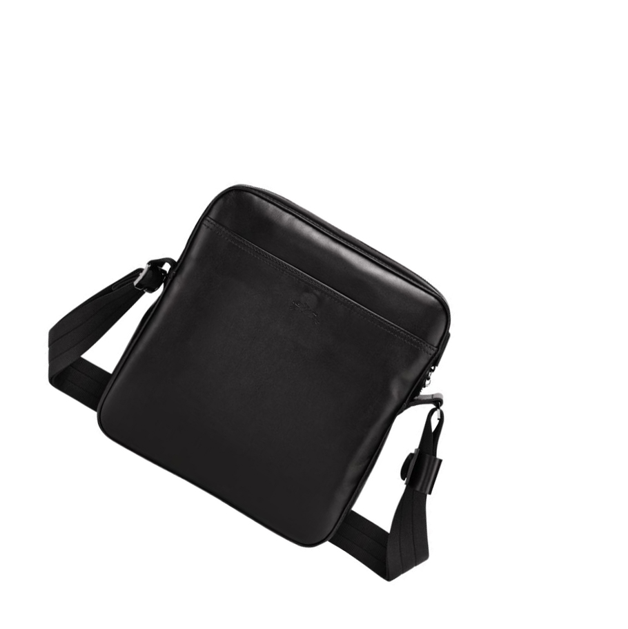 Bolsos Cruzados Longchamp Baxi M Hombre Negras | ES-UEML742