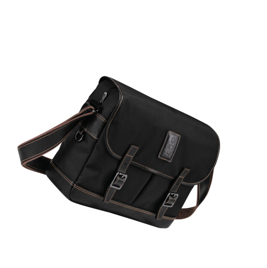 Bolsos Cruzados Longchamp Boxford Hombre Negras | ES-QCVL413