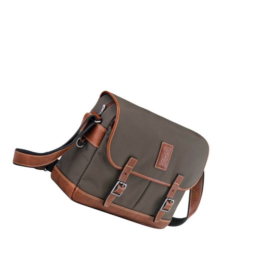 Bolsos Cruzados Longchamp Boxford Hombre Marrones | ES-WPEY965