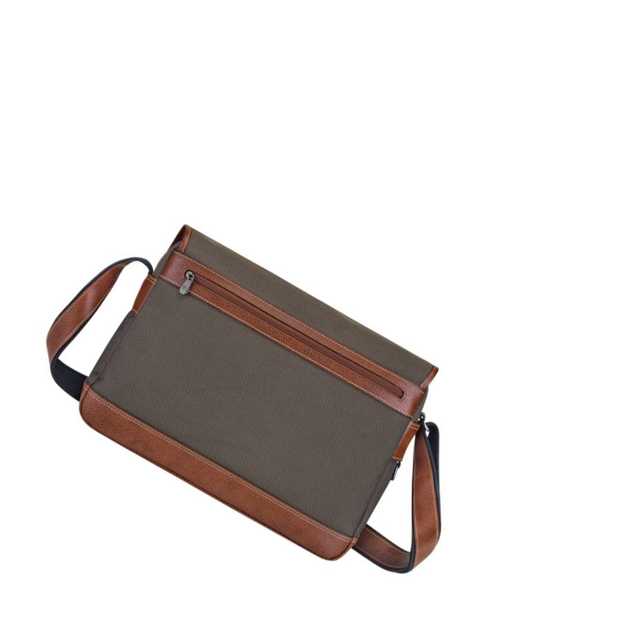 Bolsos Cruzados Longchamp Boxford Hombre Marrones | ES-WPEY965