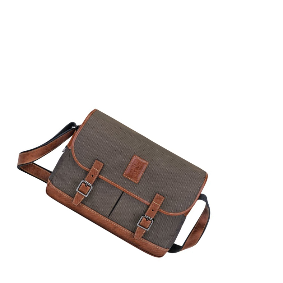 Bolsos Cruzados Longchamp Boxford Hombre Marrones | ES-WPEY965