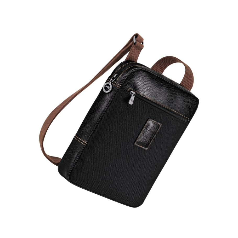 Bolsos Cruzados Longchamp Boxford L Hombre Negras | ES-PBHW459
