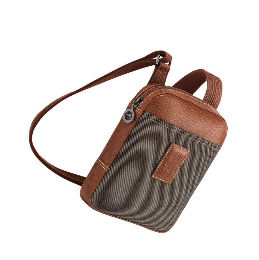 Bolsos Cruzados Longchamp Boxford S Hombre Marrones | ES-GJPM741