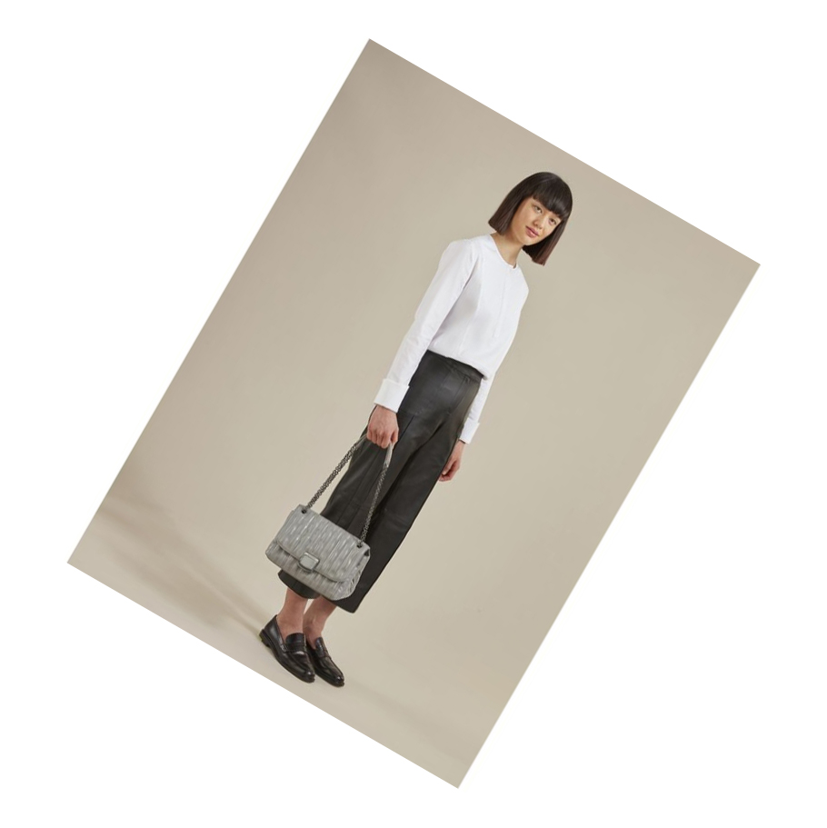 Bolsos Cruzados Longchamp Brioche M Mujer Gris | ES-EHWT167