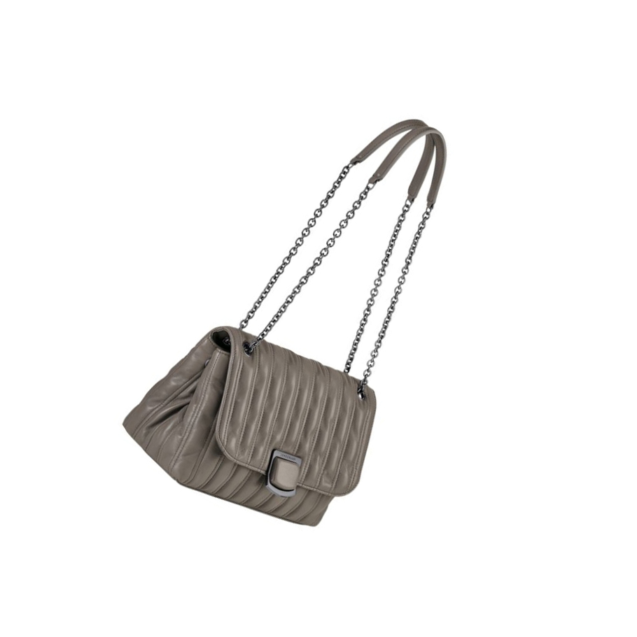 Bolsos Cruzados Longchamp Brioche M Mujer Gris | ES-EHWT167