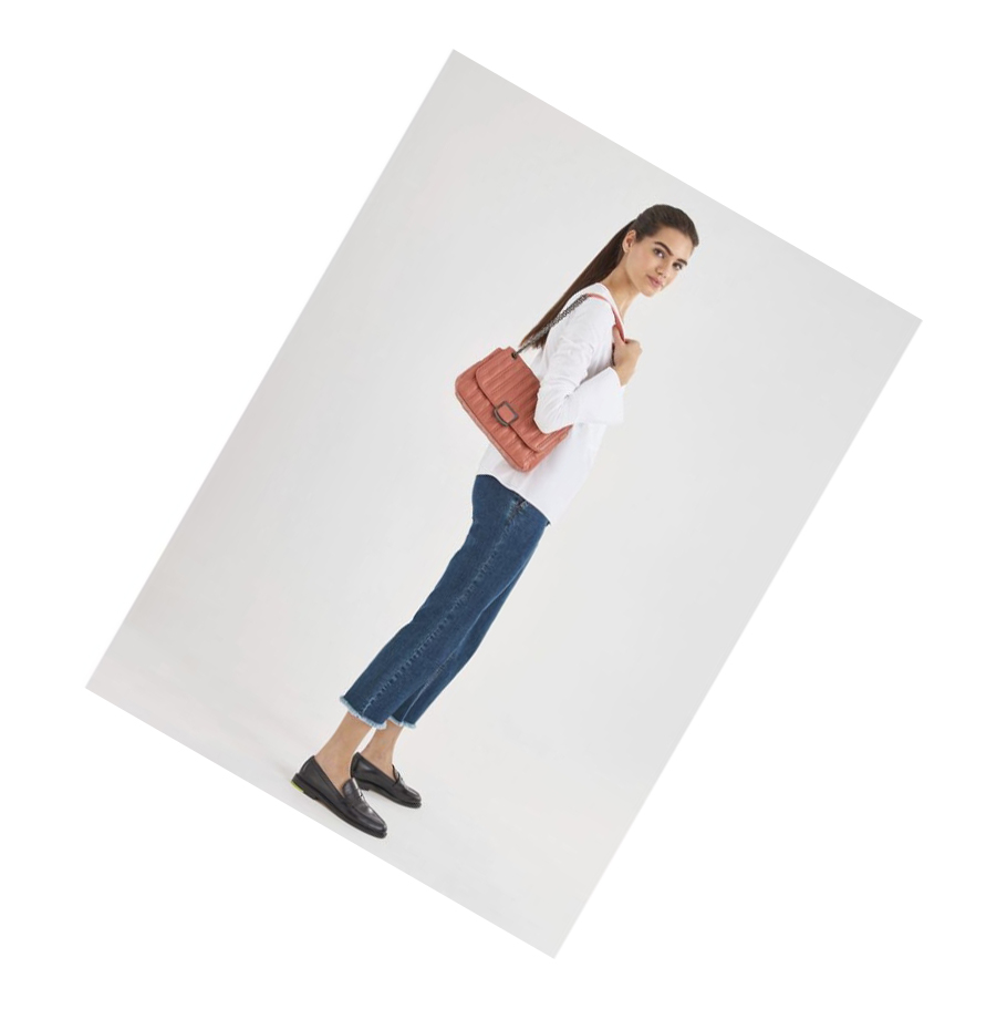 Bolsos Cruzados Longchamp Brioche M Mujer Rosas | ES-NKTY791