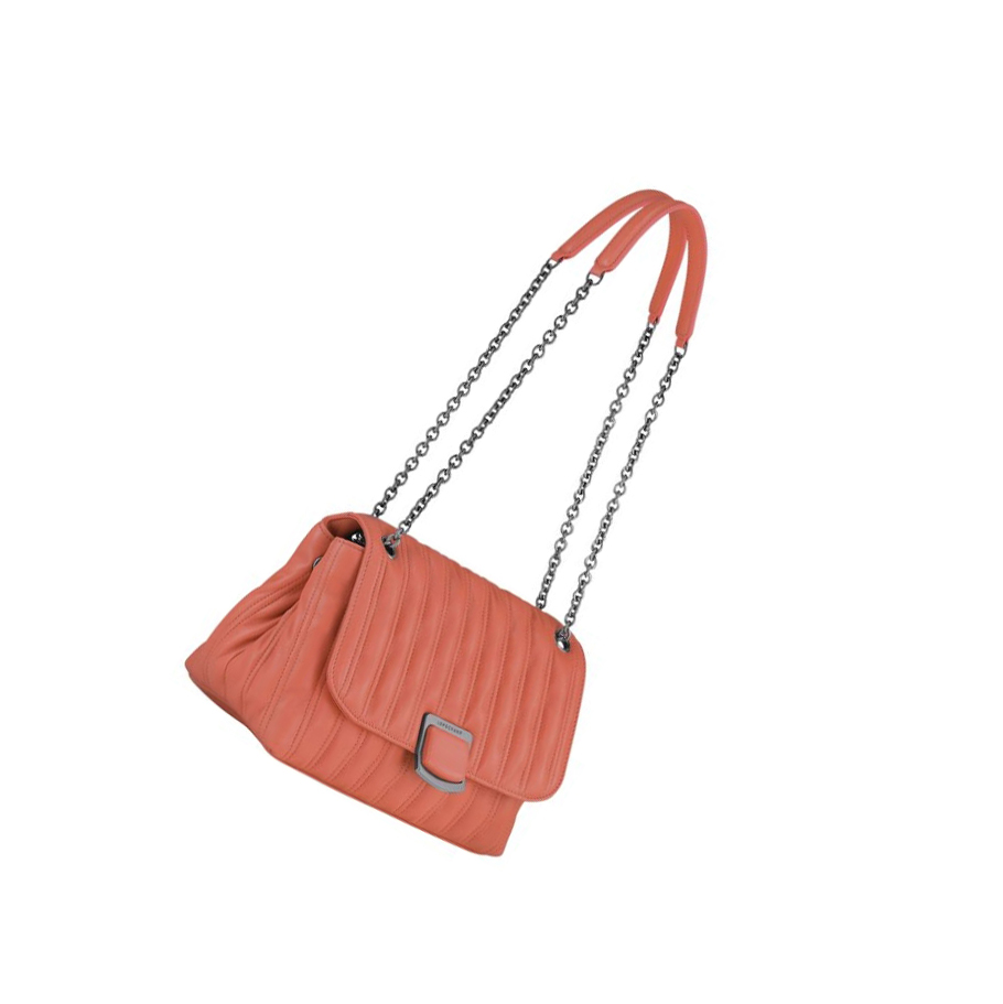 Bolsos Cruzados Longchamp Brioche M Mujer Rosas | ES-NKTY791