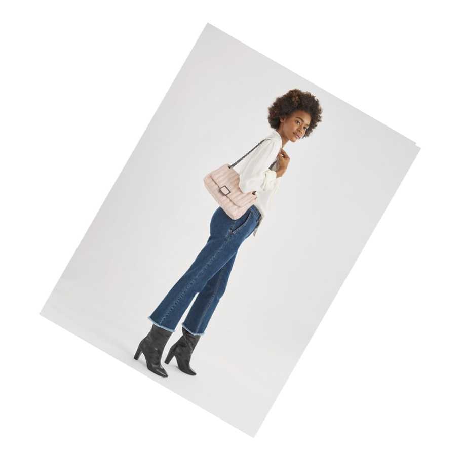 Bolsos Cruzados Longchamp Brioche M Mujer Rosas Claro | ES-NXLS058