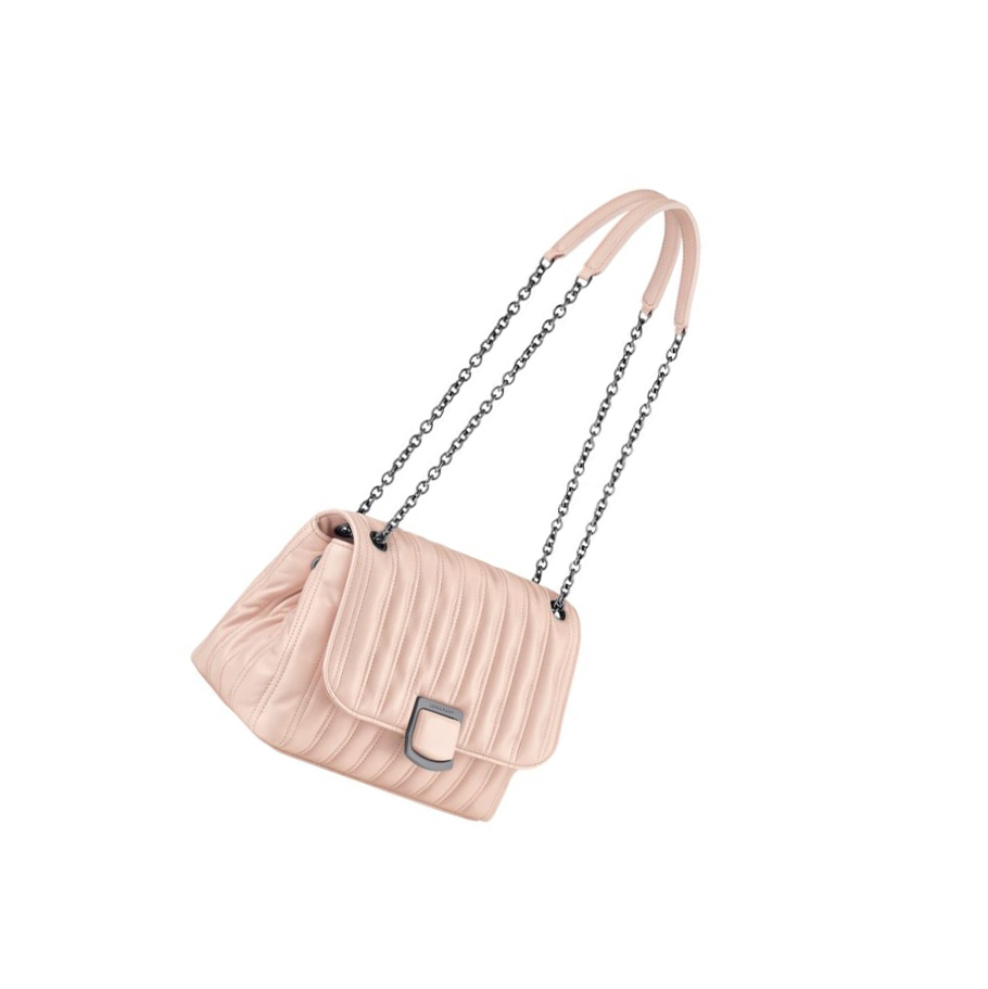 Bolsos Cruzados Longchamp Brioche M Mujer Rosas Claro | ES-NXLS058