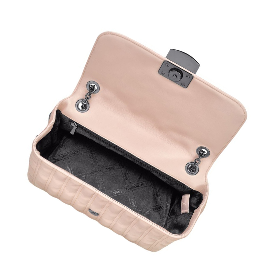 Bolsos Cruzados Longchamp Brioche M Mujer Rosas Claro | ES-NXLS058