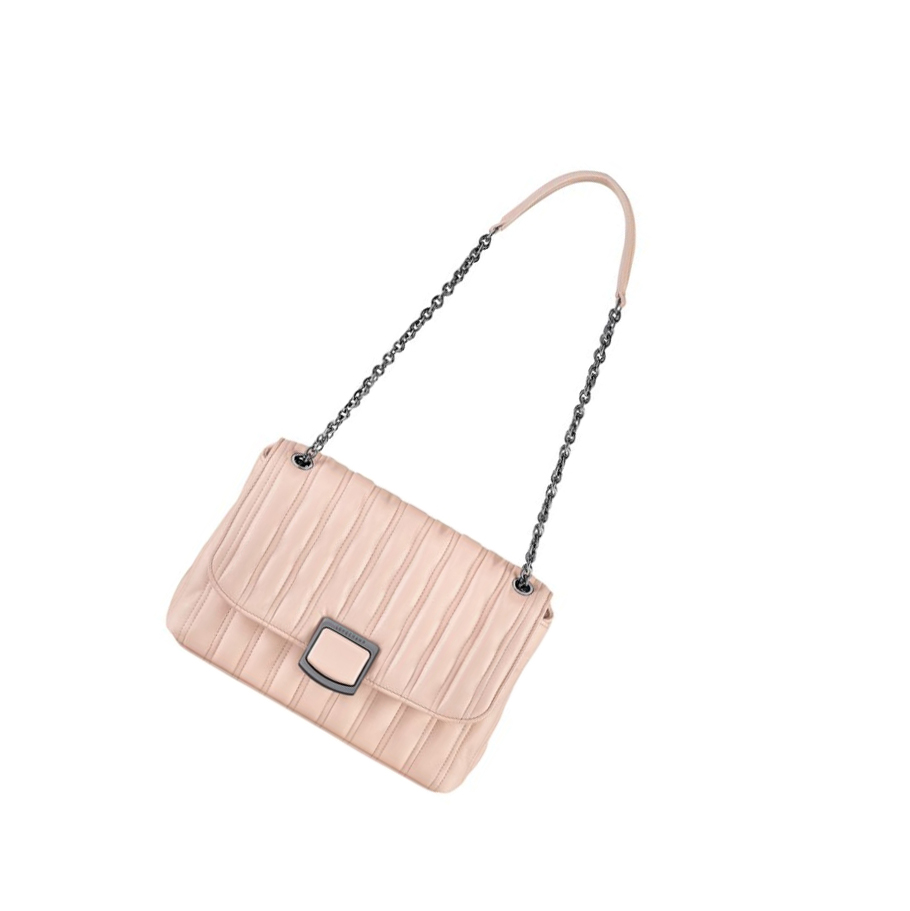 Bolsos Cruzados Longchamp Brioche M Mujer Rosas Claro | ES-NXLS058