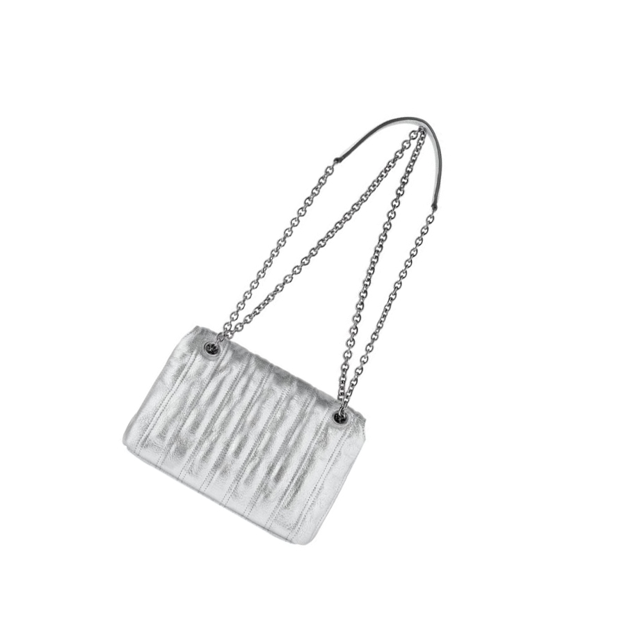 Bolsos Cruzados Longchamp Brioche Métal S Mujer Plateadas | ES-DBEC605