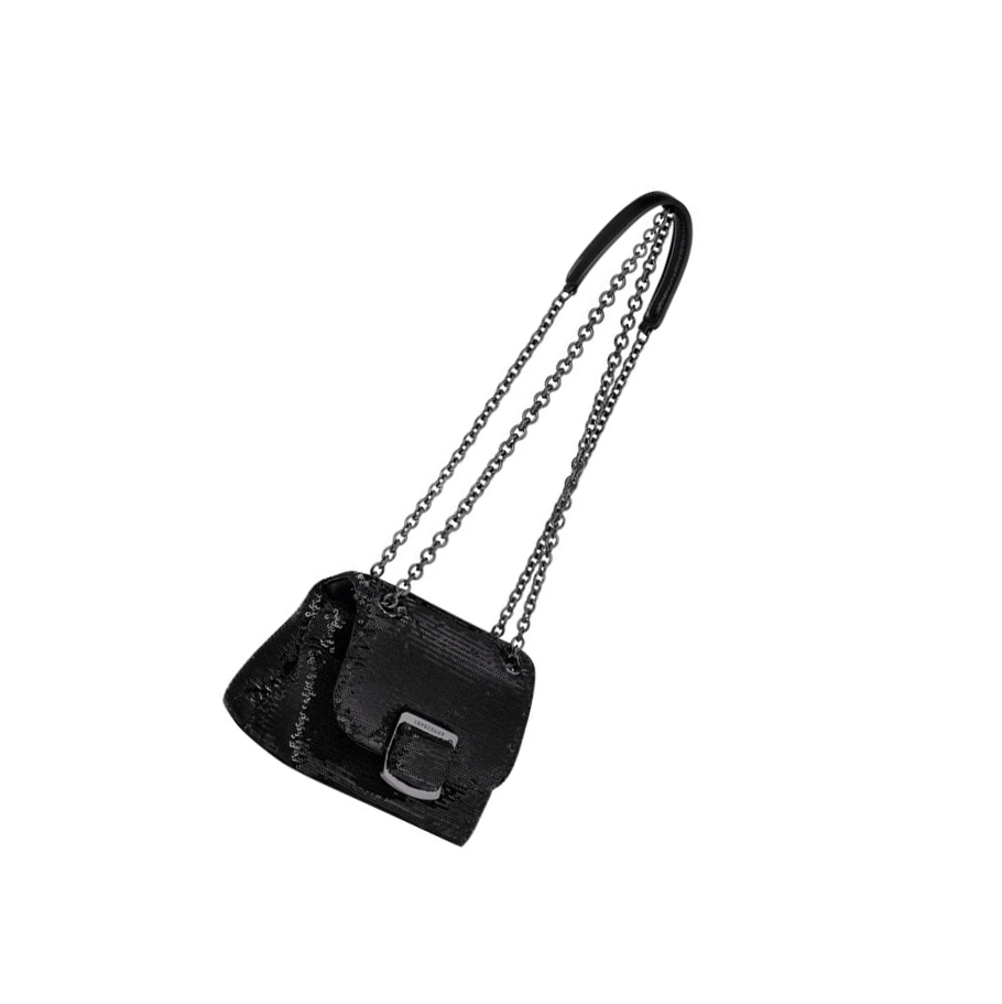 Bolsos Cruzados Longchamp Brioche Party XS Mujer Negras | ES-SMNB568