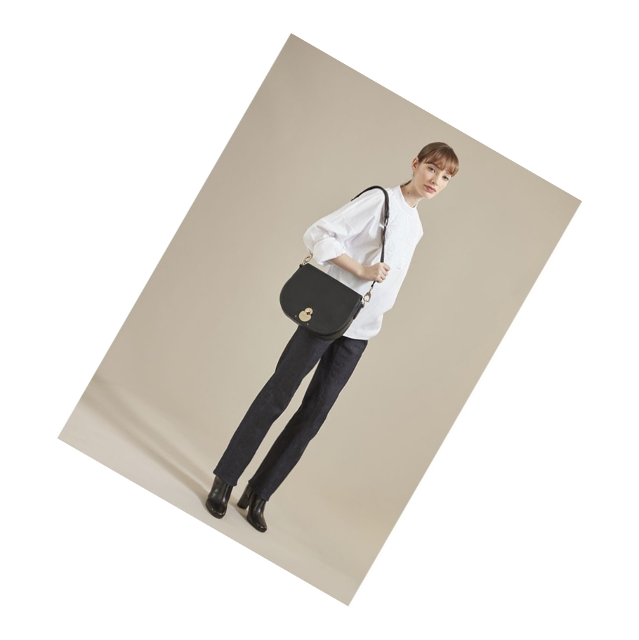 Bolsos Cruzados Longchamp Cavalcade M Mujer Negras | ES-XOSF410