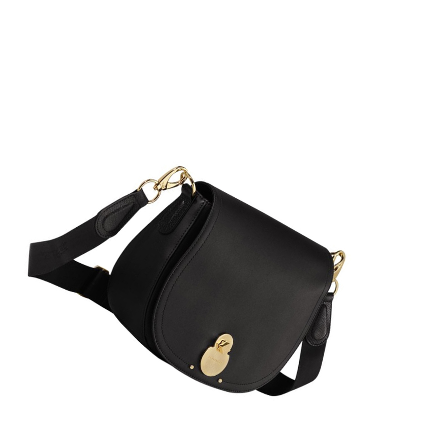 Bolsos Cruzados Longchamp Cavalcade M Mujer Negras | ES-XOSF410