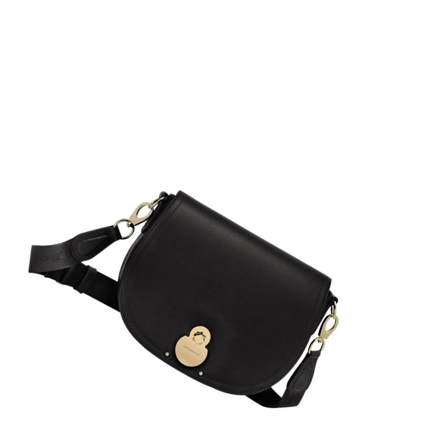 Bolsos Cruzados Longchamp Cavalcade M Mujer Negras | ES-XOSF410