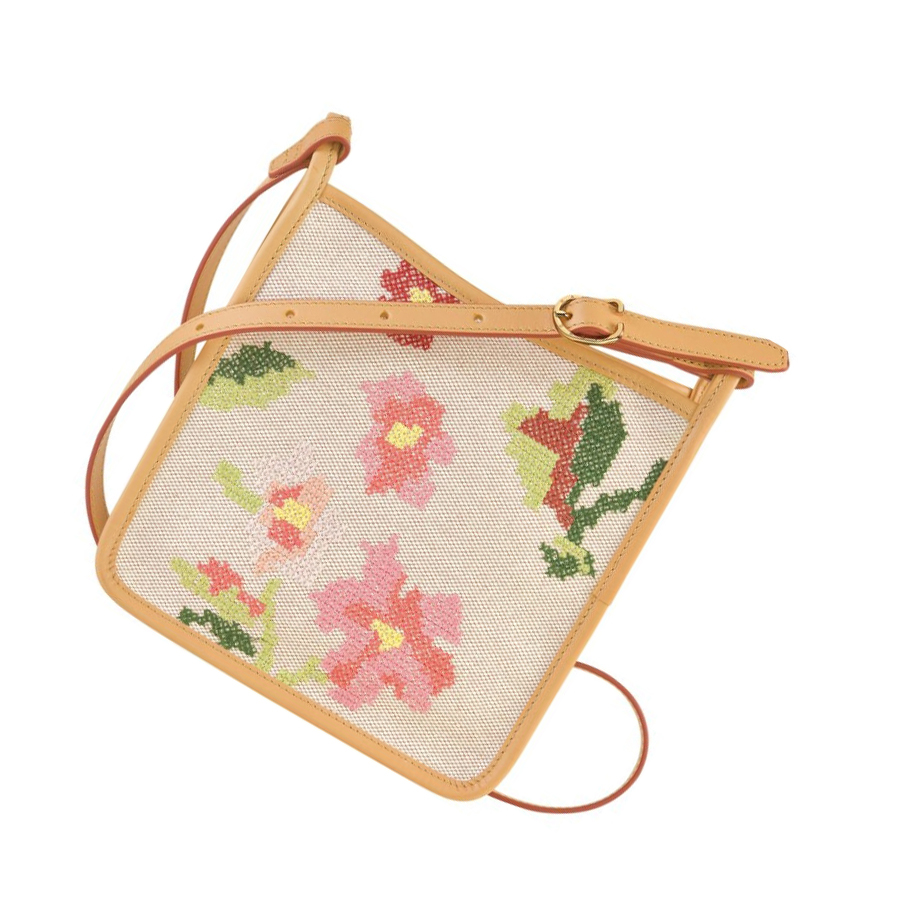 Bolsos Cruzados Longchamp Le Foulonné Brodé S Mujer Rosas | ES-HDMT469