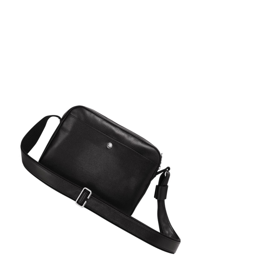 Bolsos Cruzados Longchamp Le Foulonné Hombre Negras | ES-IHSU924