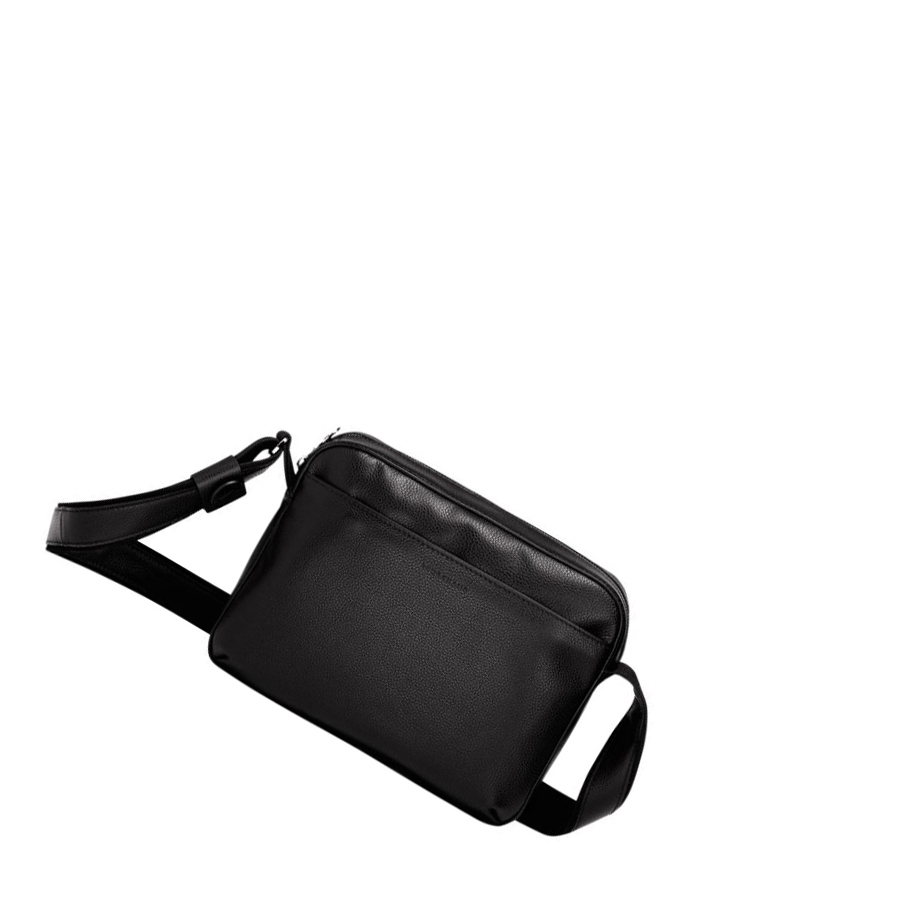 Bolsos Cruzados Longchamp Le Foulonné Hombre Negras | ES-IHSU924