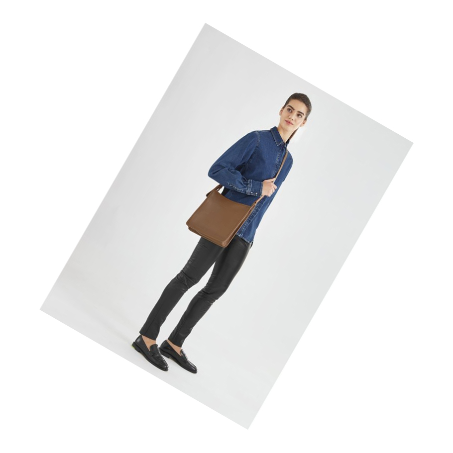 Bolsos Cruzados Longchamp Le Foulonné L Mujer Marrones | ES-OGTI106