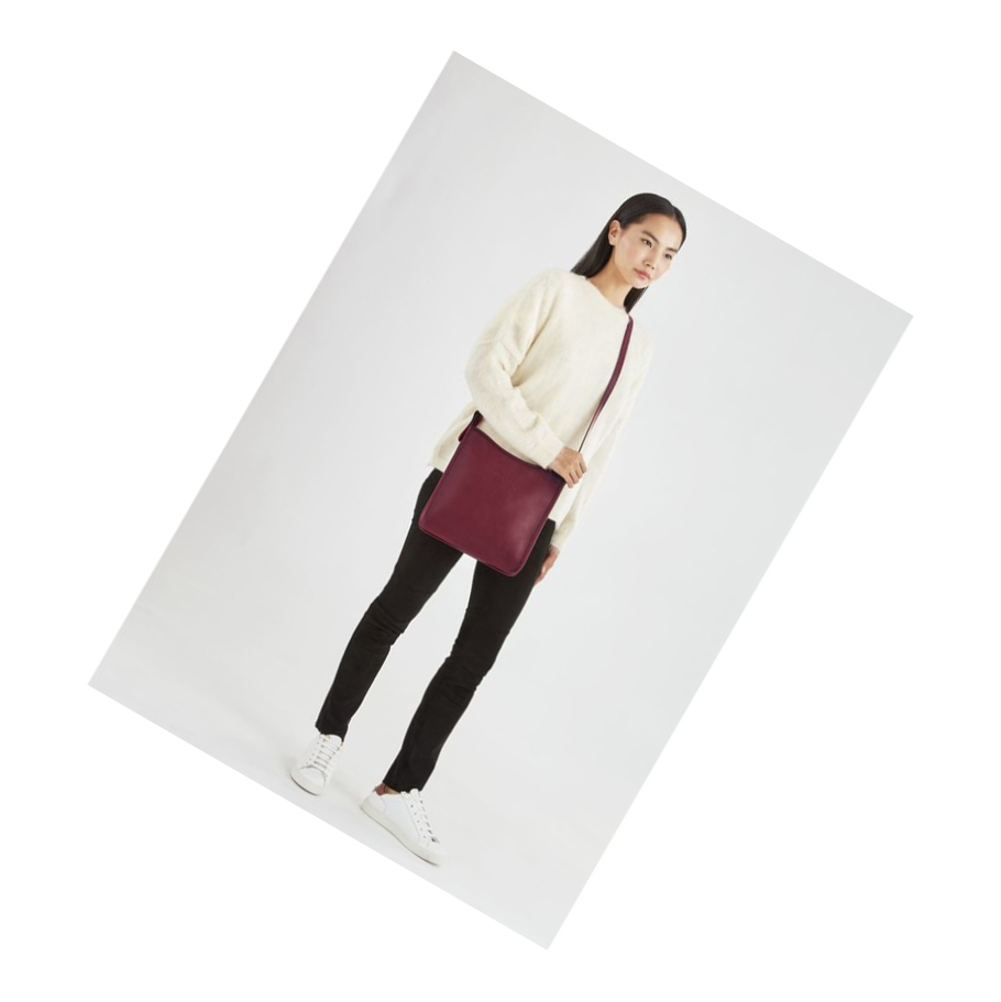 Bolsos Cruzados Longchamp Le Foulonné L Mujer Rojas | ES-QPSU635