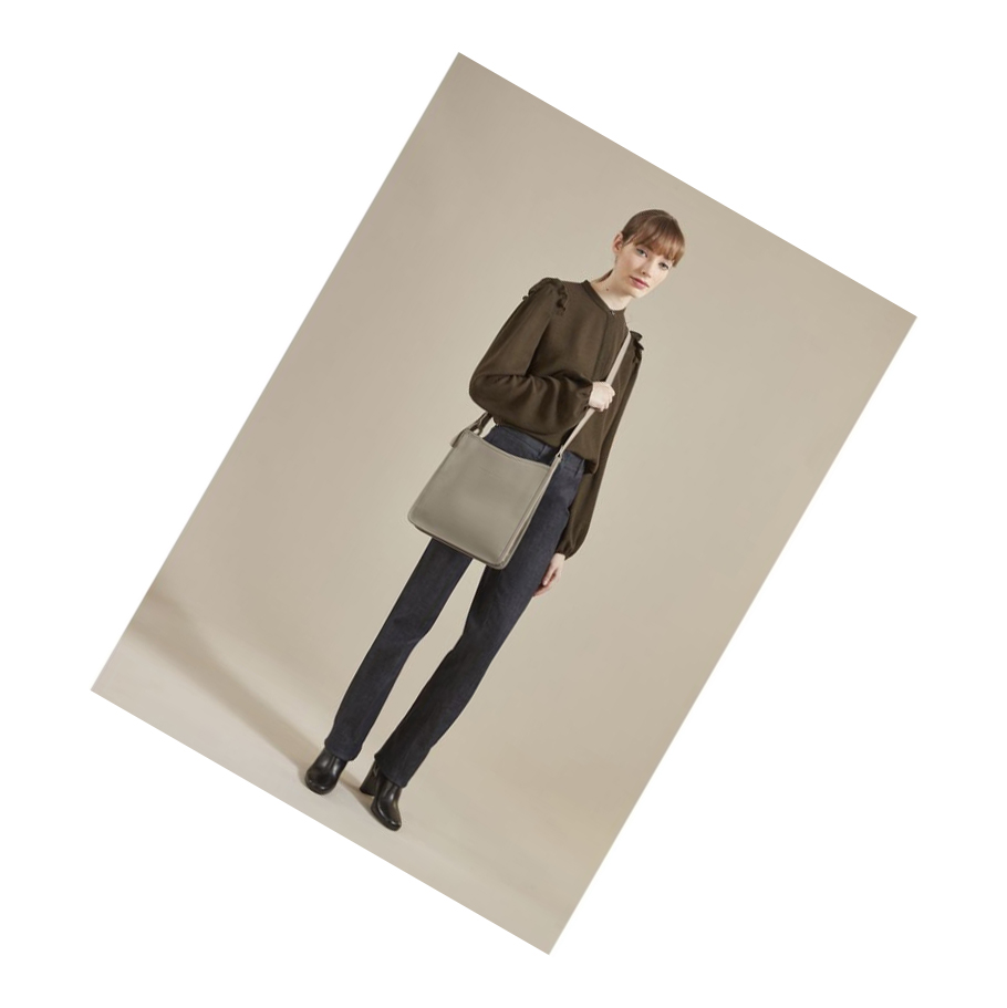 Bolsos Cruzados Longchamp Le Foulonné L Mujer Gris | ES-SPTC958