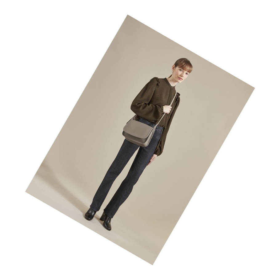 Bolsos Cruzados Longchamp Le Foulonné M Mujer Gris | ES-PHXO769
