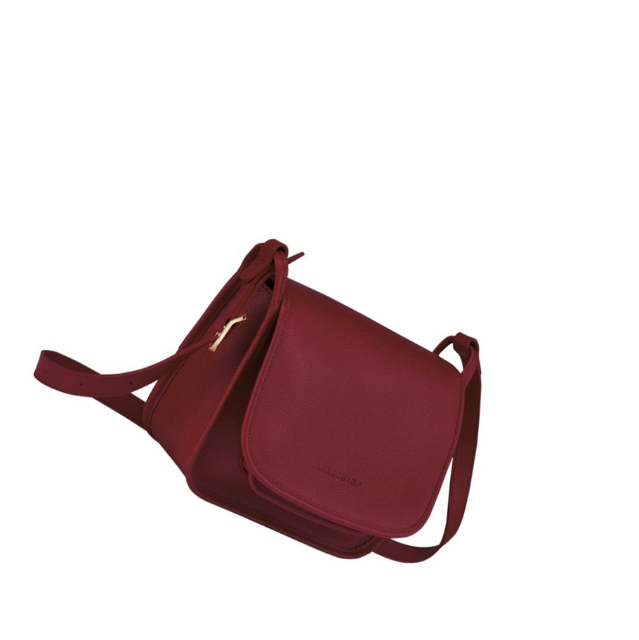 Bolsos Cruzados Longchamp Le Foulonné M Mujer Rojas | ES-XQMN654