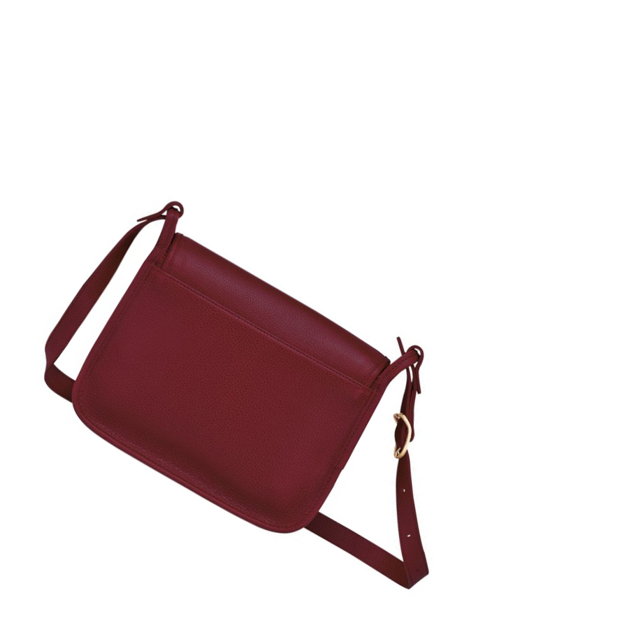 Bolsos Cruzados Longchamp Le Foulonné M Mujer Rojas | ES-XQMN654